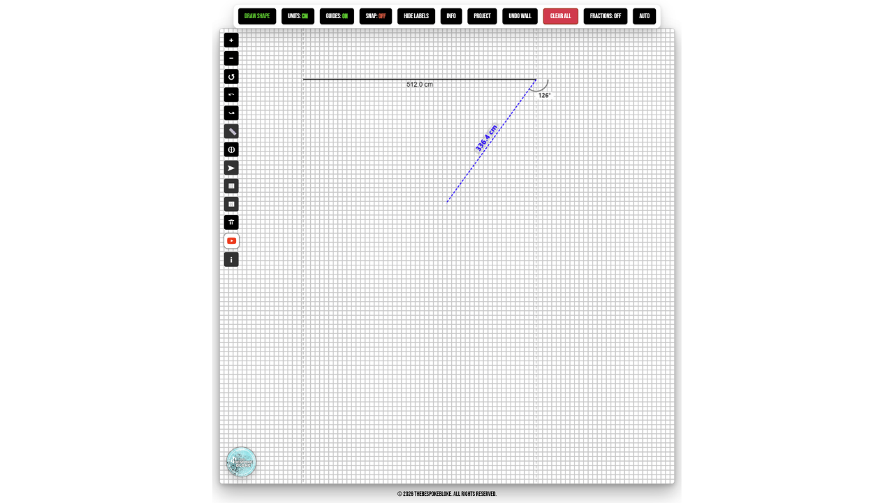 Tile Layout Pro screenshot showing floor tile layout planning
