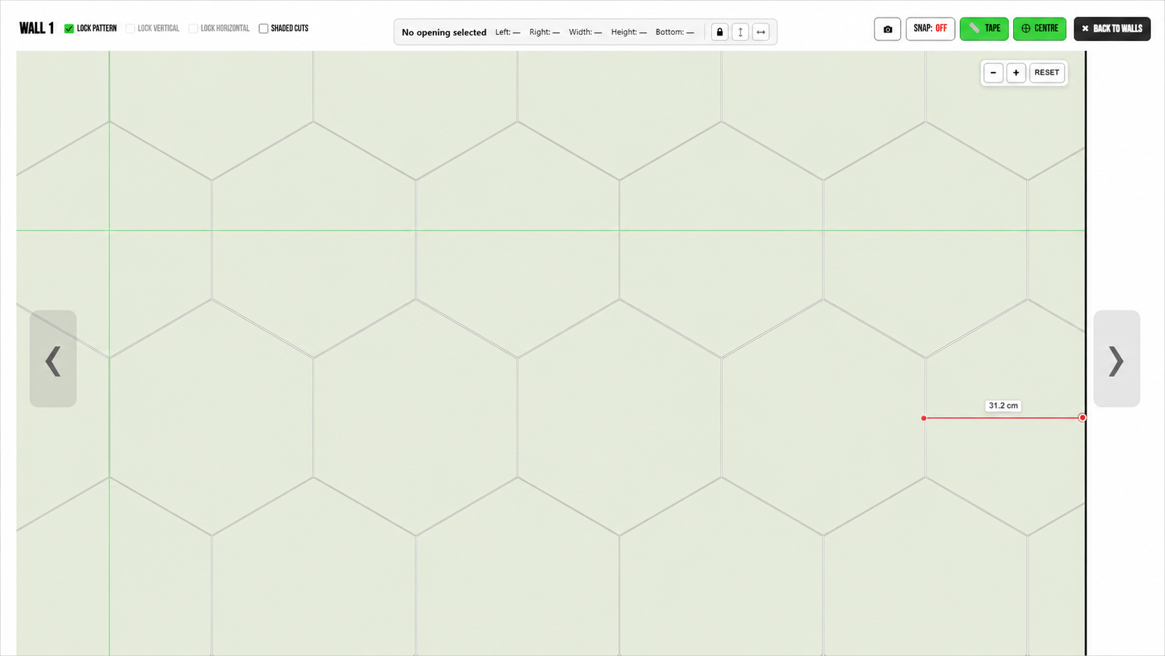 Tile Layout Pro showing a patterned tile layout generated automatically